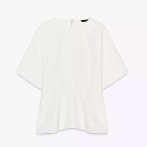Zara Fitted Short Sleeve Crepe Top (Women’s L)